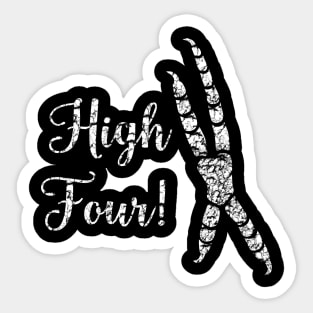 Parrot Footprint High Four, High Five Sticker
